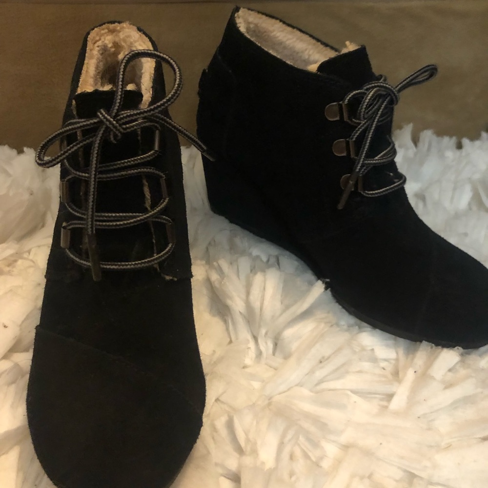 Toms Dessert Wedge Bootie, Sharpa Lined! - image 5